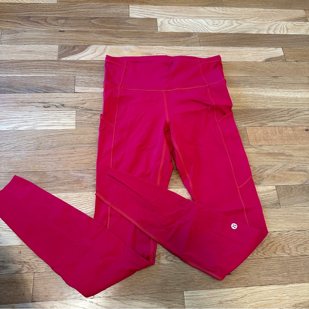Dark Red Fast and Free Nulux Leggings